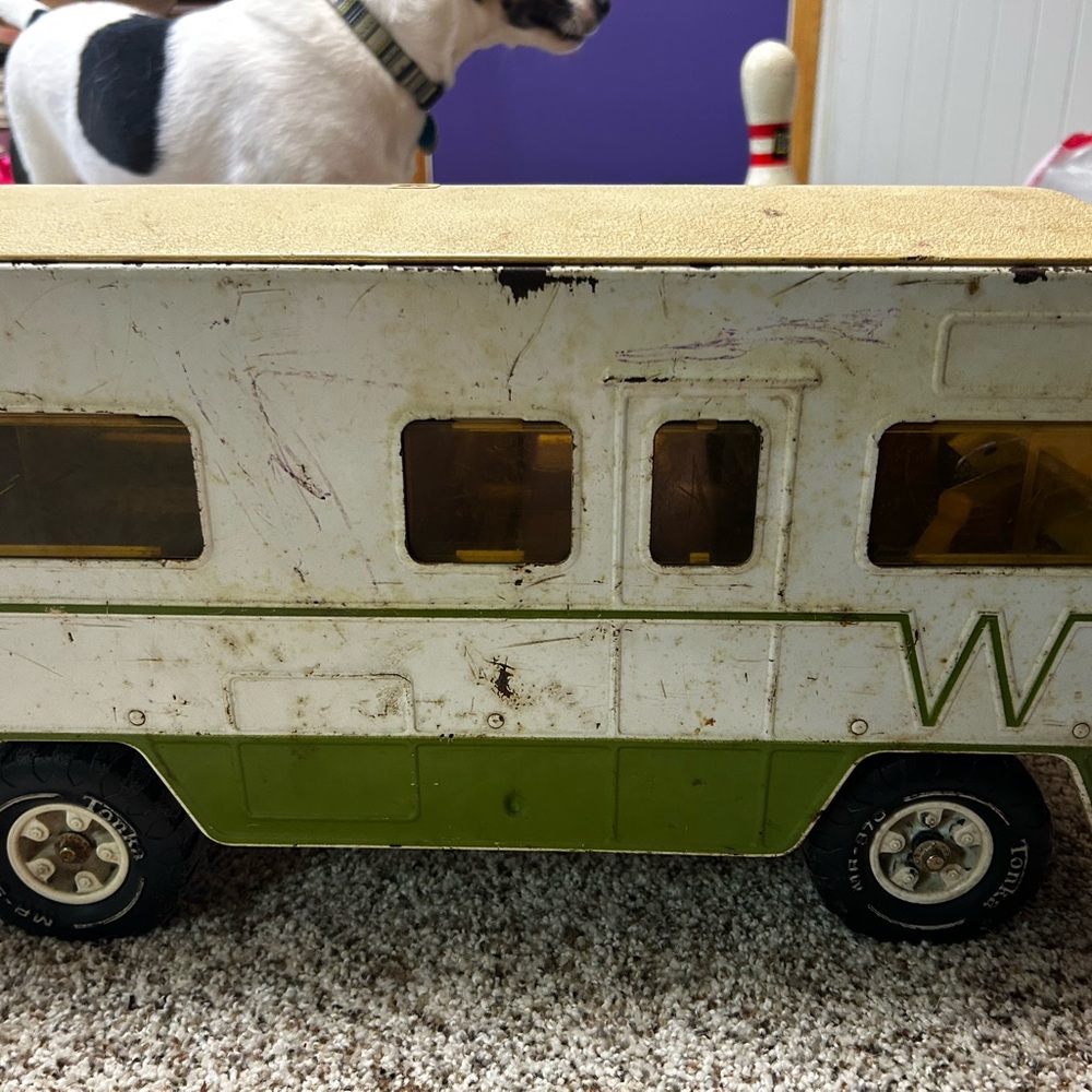 Tonka Green and White Vintage Toy Vehicle